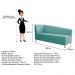 Recamier Valéria 140cm Lado Esquerdo Suede Azul Tiffany- Amarena Móveis