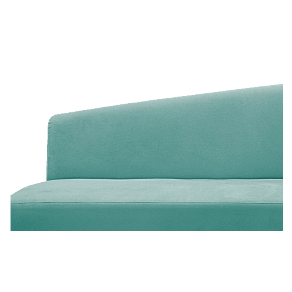 Recamier Valéria 140cm Lado Esquerdo Suede Azul Tiffany- Amarena Móveis