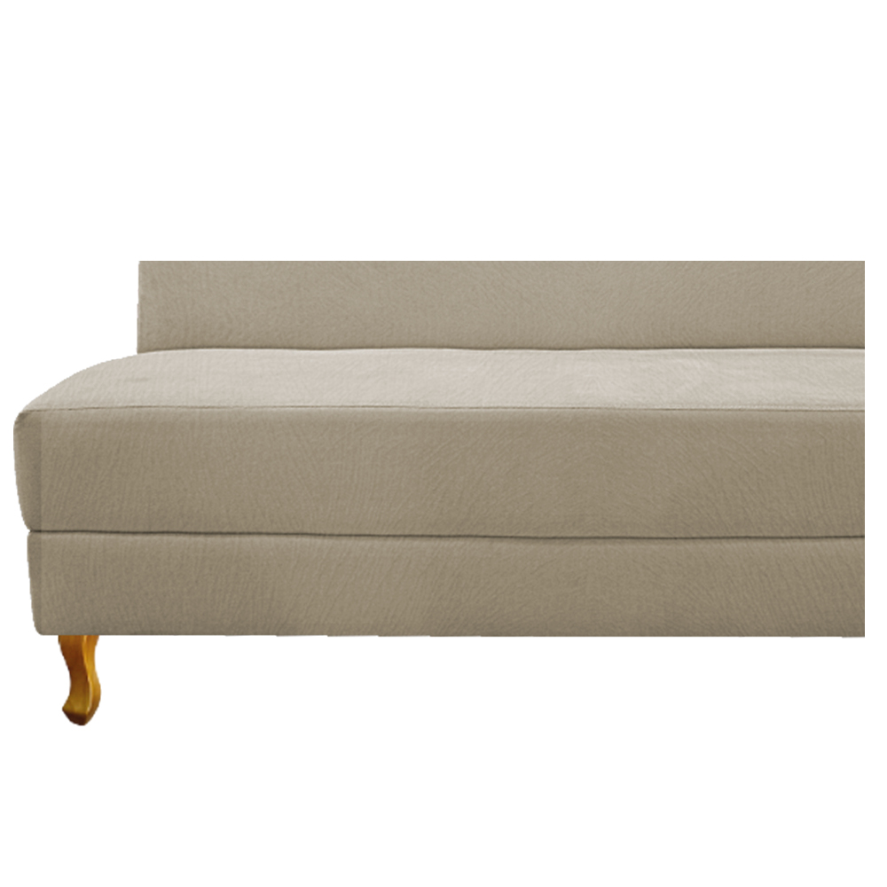 Recamier Valéria 140cm Lado Esquerdo Suede Bege - Amarena Móveis