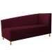 Recamier Valéria 140cm Lado Esquerdo Suede Bordô - Amarena Móveis