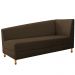 Recamier Valéria 140cm Lado Esquerdo Suede Marrom - Amarena Móveis