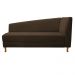 Recamier Valéria 140cm Lado Esquerdo Suede Marrom - Amarena Móveis
