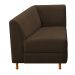 Recamier Valéria 140cm Lado Esquerdo Suede Marrom - Amarena Móveis