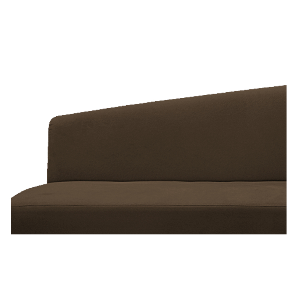 Recamier Valéria 140cm Lado Esquerdo Suede Marrom - Amarena Móveis
