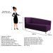 Recamier Valéria 140cm Lado Esquerdo Suede Roxo - Amarena Móveis