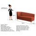Recamier Valéria 140cm Lado Esquerdo Suede Terracota- Amarena Móveis
