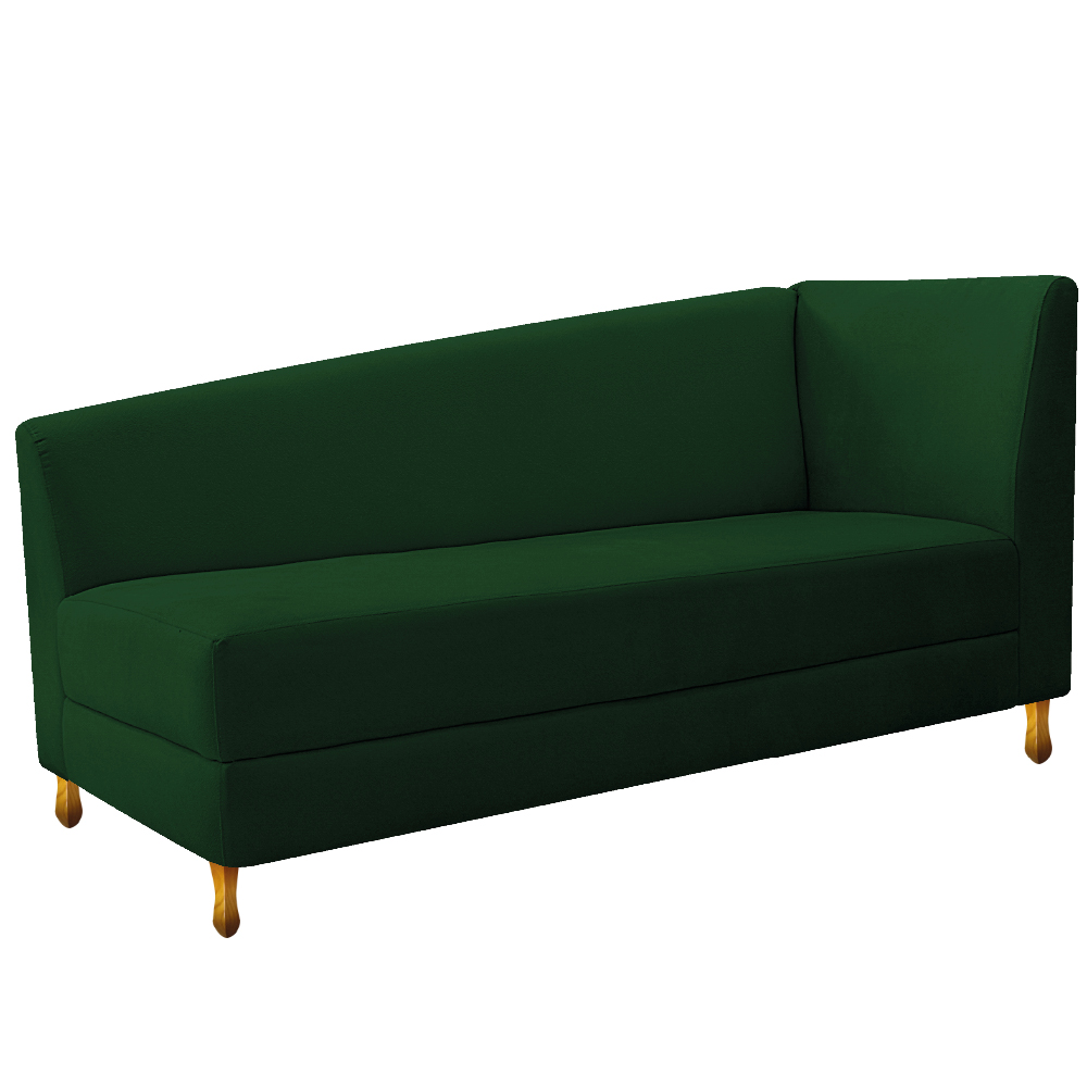 Recamier Valéria 140cm Lado Esquerdo Suede Verde - Amarena Móveis
