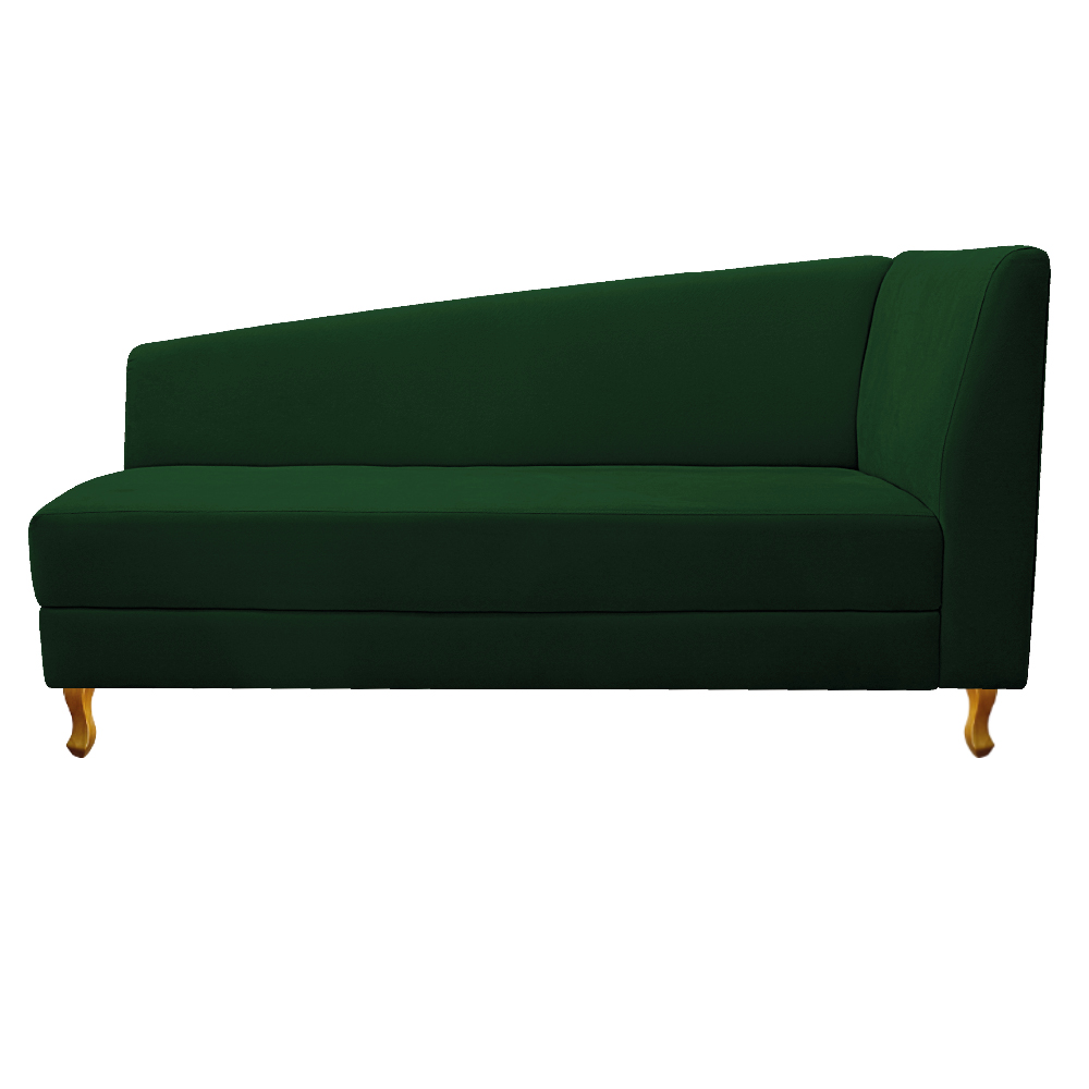 Recamier Valéria 140cm Lado Esquerdo Suede Verde - Amarena Móveis