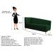 Recamier Valéria 140cm Lado Esquerdo Suede Verde - Amarena Móveis