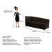 Recamier Valéria 160cm Lado Direito Corano Marrom - Amarena Móveis