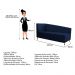 Recamier Valéria 160cm Lado Direito Suede Azul Marinho - Amarena Móveis