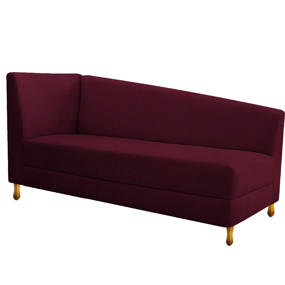Recamier Valéria 160cm Lado Direito Suede Bordô - Amarena Móveis