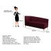 Recamier Valéria 160cm Lado Direito Suede Bordô - Amarena Móveis