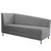 Recamier Valéria 160cm Lado Direito Suede Cinza - Amarena Móveis