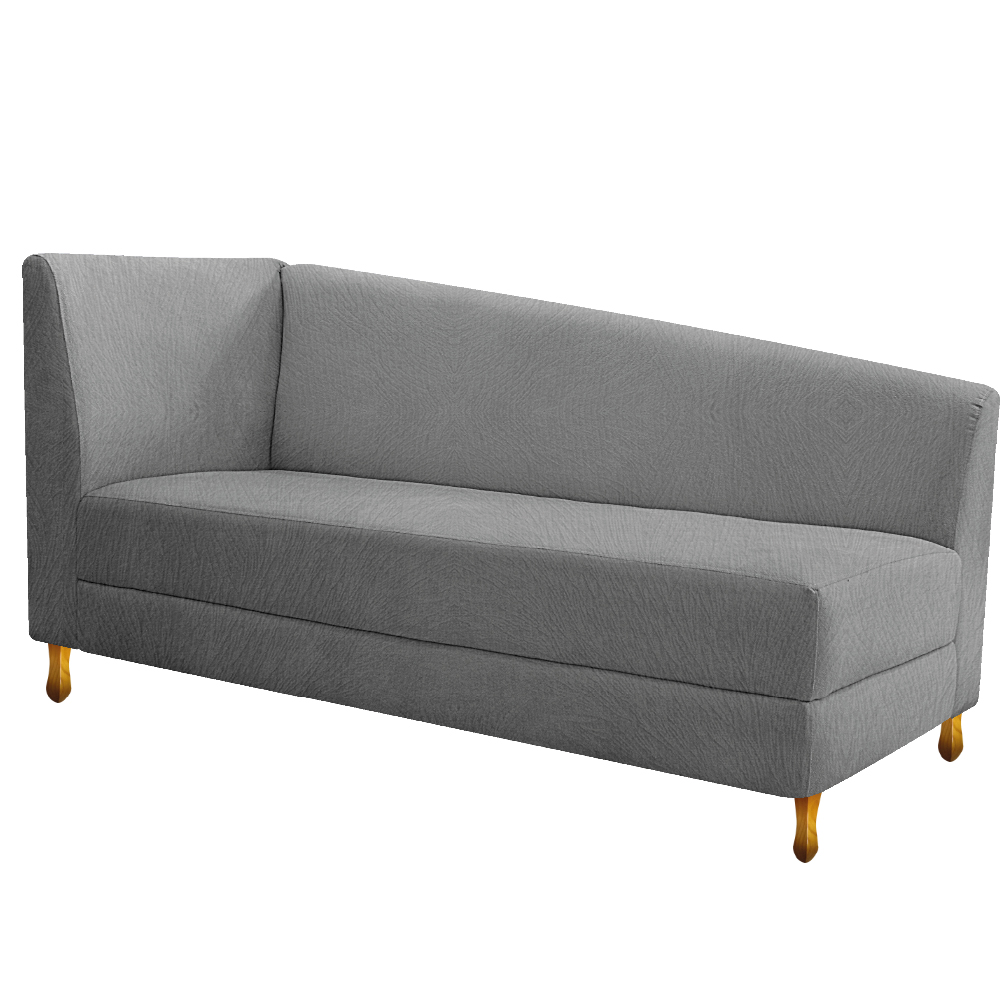 Recamier Valéria 160cm Lado Direito Suede Cinza - Amarena Móveis