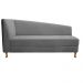 Recamier Valéria 160cm Lado Direito Suede Cinza - Amarena Móveis