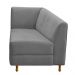 Recamier Valéria 160cm Lado Direito Suede Cinza - Amarena Móveis