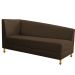 Recamier Valéria 160cm Lado Direito Suede Marrom - Amarena Móveis