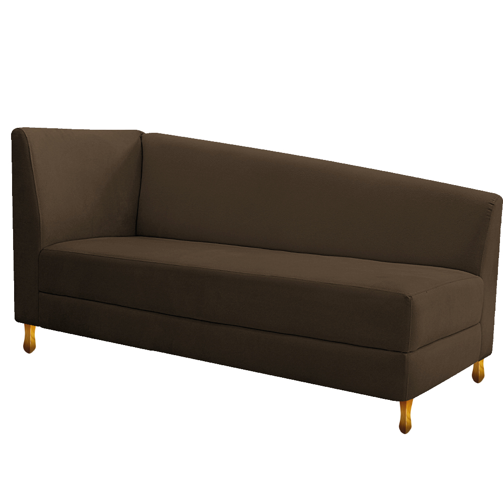 Recamier Valéria 160cm Lado Direito Suede Marrom - Amarena Móveis