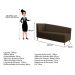 Recamier Valéria 160cm Lado Direito Suede Marrom - Amarena Móveis