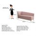 Recamier Valéria 160cm Lado Direito Suede Rosê - Amarena Móveis