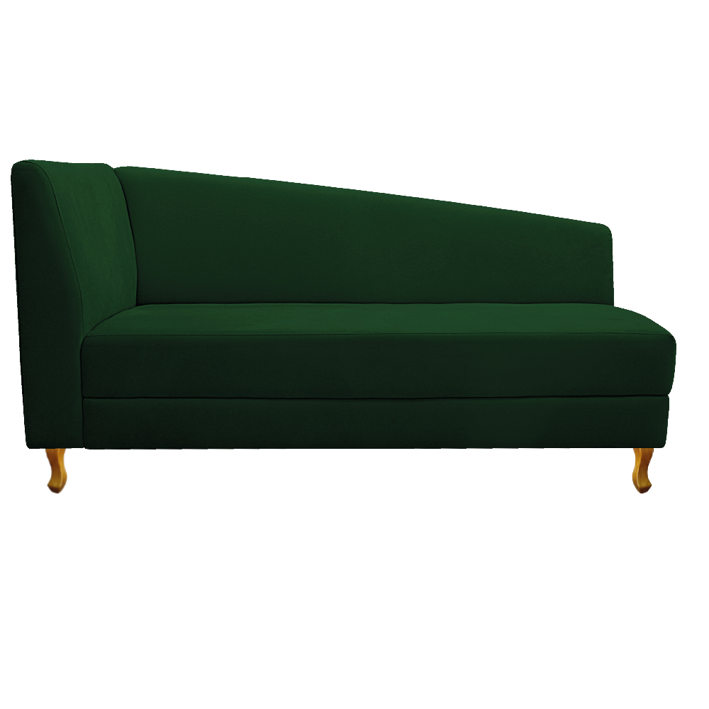 Recamier Valéria 160cm Lado Direito Suede Verde - Amarena Móveis