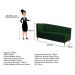 Recamier Valéria 160cm Lado Direito Suede Verde - Amarena Móveis