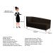 Recamier Valéria 160cm Lado Esquerdo Corano Marrom - Amarena Móveis