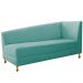Recamier Valéria 160cm Lado Esquerdo Suede Azul Tiffany - Amarena Móveis