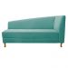 Recamier Valéria 160cm Lado Esquerdo Suede Azul Tiffany - Amarena Móveis