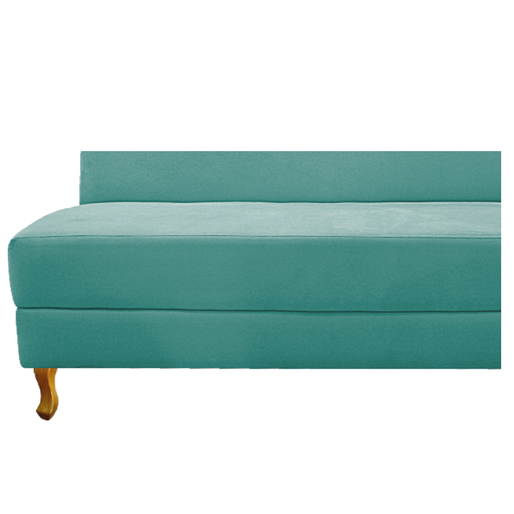 Recamier Valéria 160cm Lado Esquerdo Suede Azul Tiffany - Amarena Móveis
