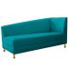 Recamier Valéria 160cm Lado Esquerdo Suede Azul Turquesa - Amarena Móveis