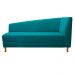 Recamier Valéria 160cm Lado Esquerdo Suede Azul Turquesa - Amarena Móveis