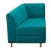 Recamier Valéria 160cm Lado Esquerdo Suede Azul Turquesa - Amarena Móveis