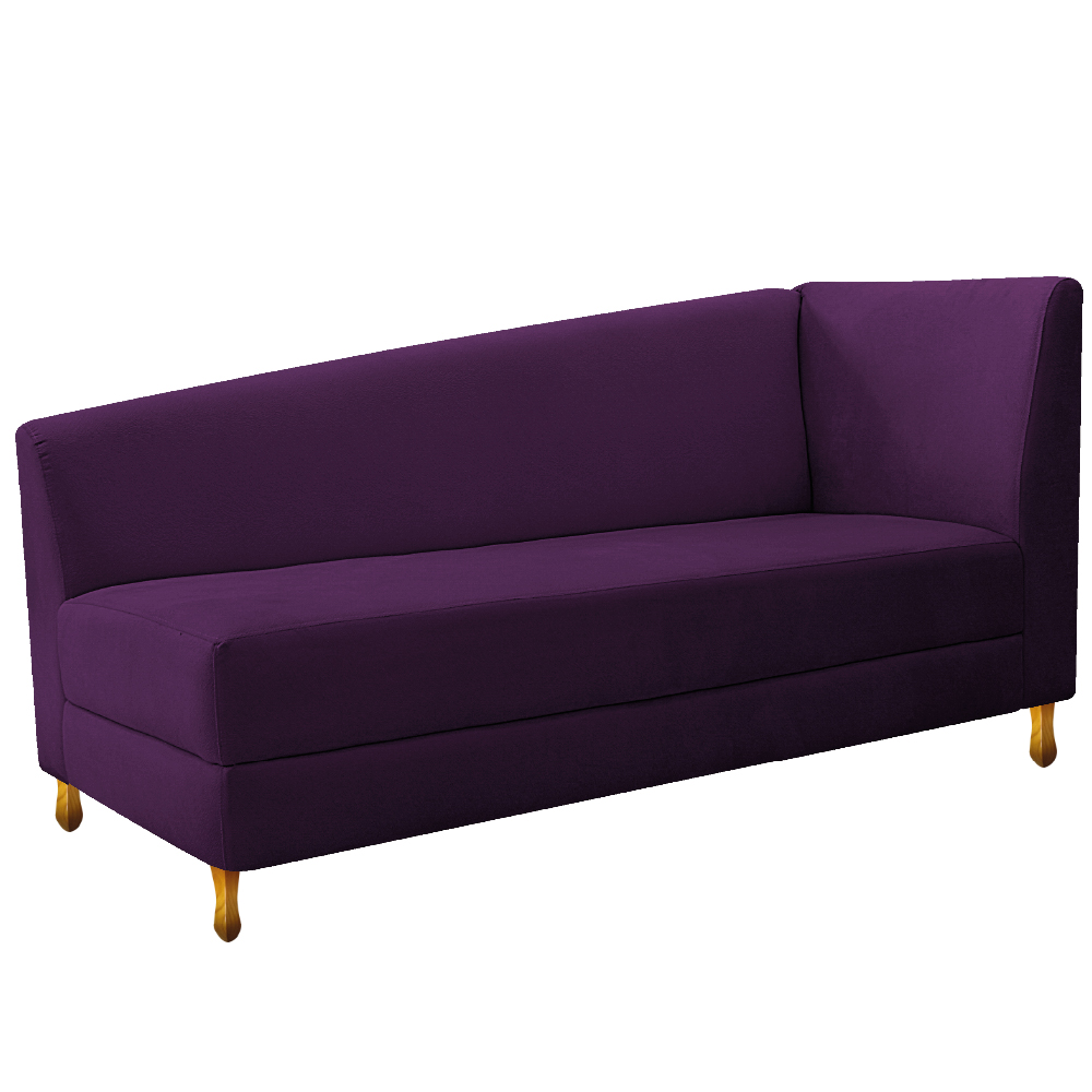 Recamier Valéria 160cm Lado Esquerdo Suede Roxo - Amarena Móveis