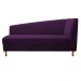 Recamier Valéria 160cm Lado Esquerdo Suede Roxo - Amarena Móveis