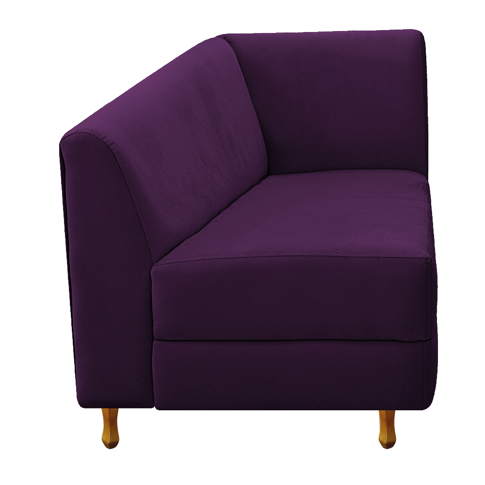 Recamier Valéria 160cm Lado Esquerdo Suede Roxo - Amarena Móveis