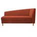 Recamier Valéria 160cm Lado Esquerdo Suede Terracota - Amarena Móveis