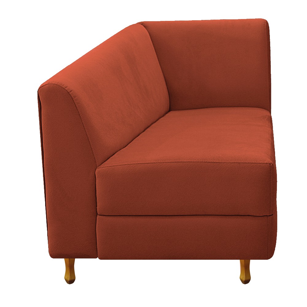 Recamier Valéria 160cm Lado Esquerdo Suede Terracota - Amarena Móveis