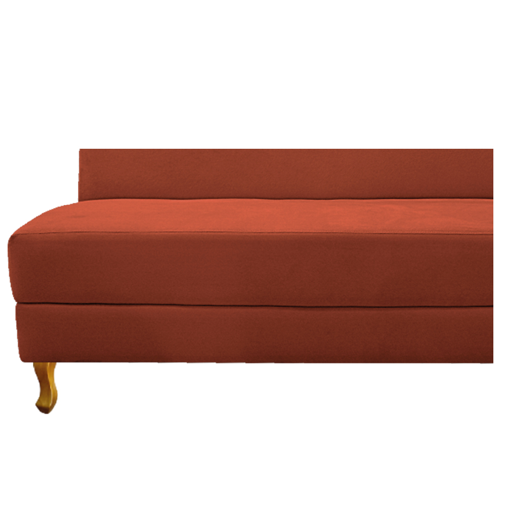 Recamier Valéria 160cm Lado Esquerdo Suede Terracota - Amarena Móveis