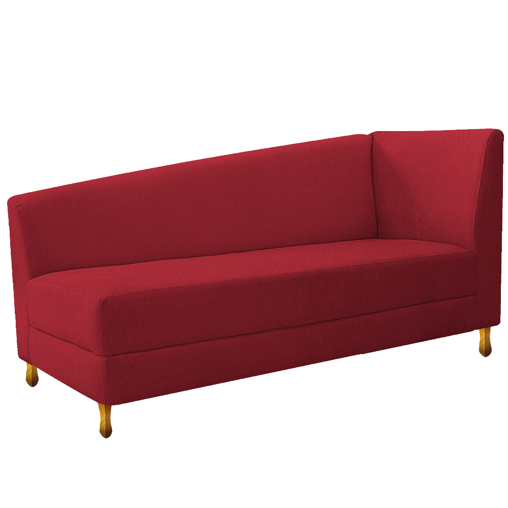 Recamier Valéria 160cm Lado Esquerdo Suede Vermelho - Amarena Móveis