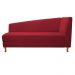 Recamier Valéria 160cm Lado Esquerdo Suede Vermelho - Amarena Móveis