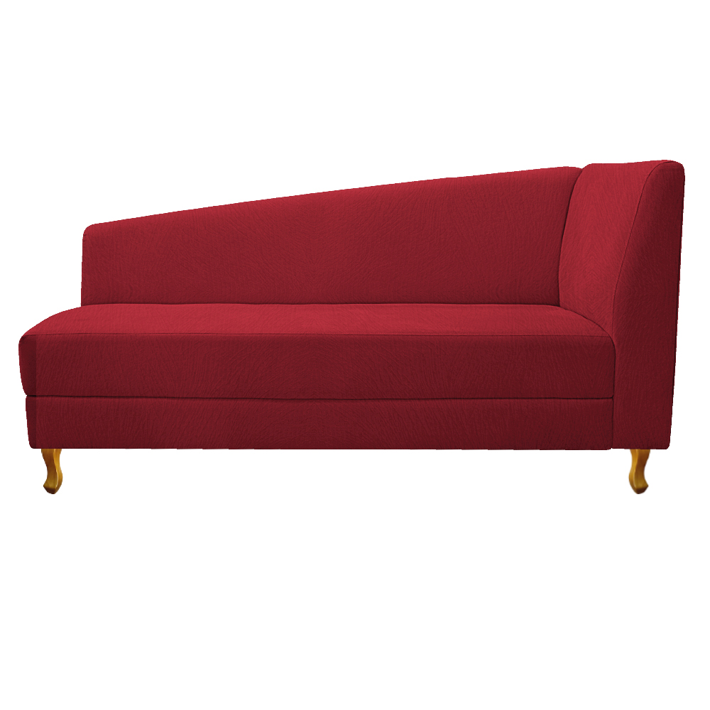 Recamier Valéria 160cm Lado Esquerdo Suede Vermelho - Amarena Móveis