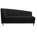 Recamier Valéria 185cm Lado Direito Corano Preto - Amarena Móveis