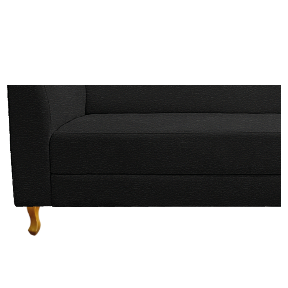 Recamier Valéria 185cm Lado Direito Corano Preto - Amarena Móveis