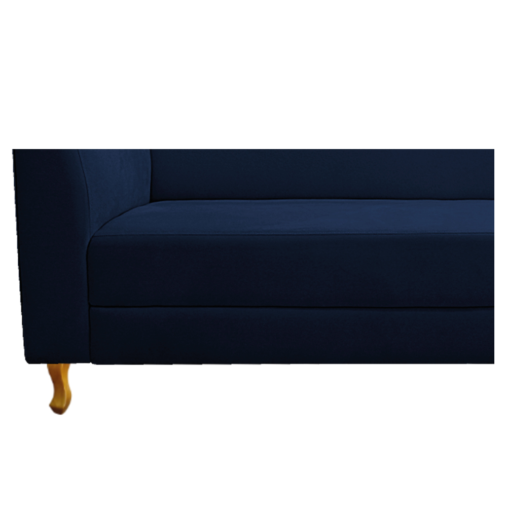 Recamier Valéria 185cm Lado Direito Suede Azul Marinho - Amarena Móveis