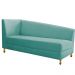 Recamier Valéria 185cm Lado Direito Suede Azul Tiffany - Amarena Móveis