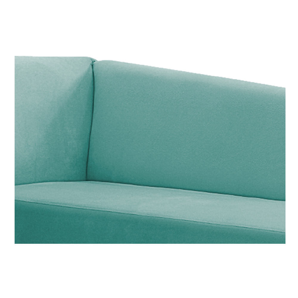 Recamier Valéria 185cm Lado Direito Suede Azul Tiffany - Amarena Móveis