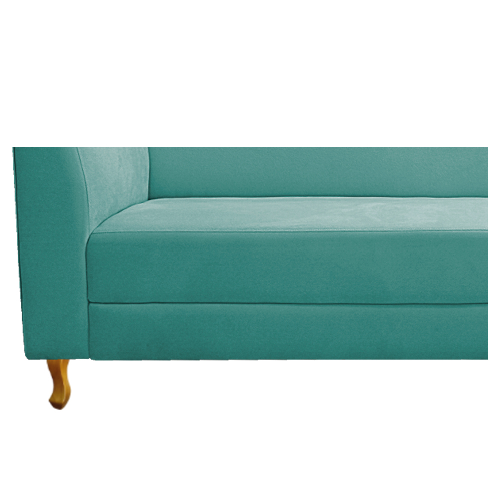 Recamier Valéria 185cm Lado Direito Suede Azul Tiffany - Amarena Móveis