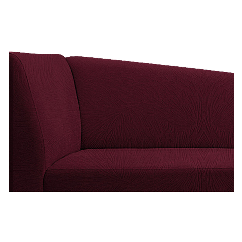 Recamier Valéria 185cm Lado Direito Suede Bordô - Amarena Móveis